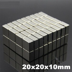 【新品】超強力 磁石 マグネット ネオジウム 20 x 20 x 10mm 1個（四角）