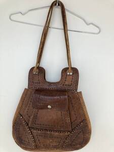 Lee ショルダーバッグ/オールレザー ヴィンテージ W34cm×H25cm×D4cm☆中古