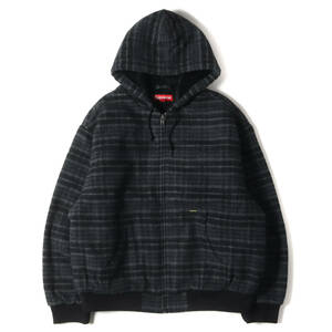 Supreme シュプリーム ジャケット サイズ:XL 23AW プレイドチェック 裏ボア ワーク ウール ジャケット Plaid Wool Hooded Work Jacket