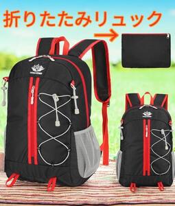 折りたたみリュック リュック バックパック バックインバック リュックサック 軽量 登山 キャンプ 旅行 買い物 エコバック 災害 黒色 新品