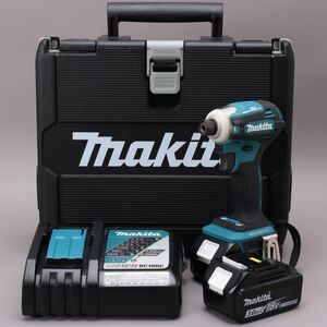 美品 makita TD172DRGX 充電式インパクトドライバ ブルー 18V 6.0Ah 動作OK バッテリ×2/急速充電器/ケース付 マキタ 電動 #80〇A470/a.i