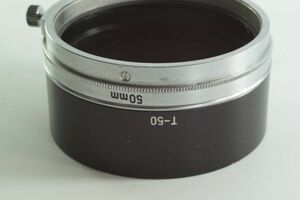 plnyeA012[キレイ 送料無料] Canon T-50 キャノン L85mmF1.9、F2、R85mmF1.9用 内径50mm カブセ式 メタルフード