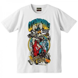 ホワイト XL ロッキンジェリービーン エロスティカ ラットフィンク Tシャツ Rockin