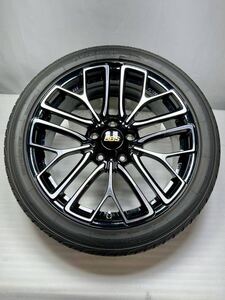 S-3281 【SALE】BBS アルミホイール 1本 YOKOHAMA タイヤ付き 18インチ 7.5J +48 5穴 215/45R18 93W 2023製 6.17田渕