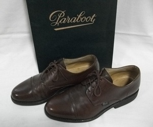 送料無料【Paraboot】パラブーツ 茶 ストレートチップ 7.5 USED