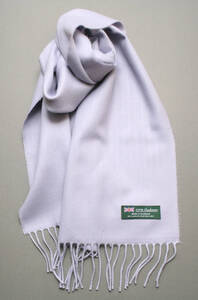 ＊新品＊スコットランド製 暖かカシミア100％　素敵なライラック色マフラー　男女兼用 Scottish Cashmere Scarf