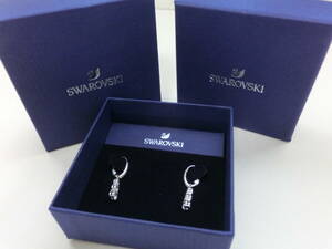 中古品 保管品 SWAROVSKI スワロフスキー アトラクトトリロジー フープピアス アクセサリー ジュエリー 5416155/激安1円スタート