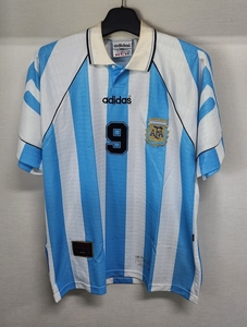 96 アルゼンチン AFA Argentina(H)#9 バティステュータ BATISTUTA 半袖 adidas XL