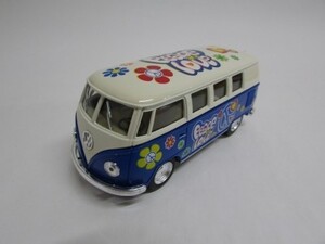 KINSMART 1962 Volkswagen classical (peace and love) Bus 1/32 フォルクスワーゲン クラシカルバス ピース＆ラブ ブルー