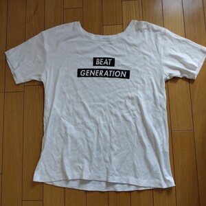 ライトオン　半袖Tシャツ　レディースM　ホワイト　BEAT GENERATION