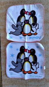 ミニハンドタオル PiNGU 2枚セット 住友生命 ノベルティ 中古(未使用) 