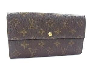 1円 LOUIS VUITTON ルイヴィトン M61725 モノグラム ポシェット ポルトモネクレディ 二つ折り 長財布 ウォレット ブラウン系 FI4163