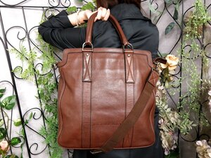 ●超美品●BURBERRY バーバリー●メンズ●ロゴ型押し●内ノバチェック●カーフ レザー●2way トート バッグ●ダークブラウン●A4●Js54264