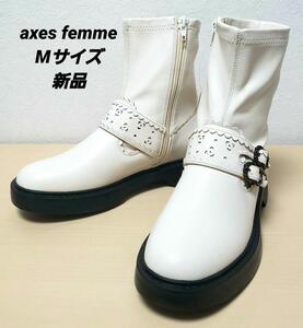 axes femme アクシーズファム　ストレッチエンジニアブーツ　M　ベージュ