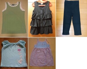 GAP A.V.V ユニクロ ムージョンジョン◆ノースリーブ4枚＋スパッツ1枚◆110 まとめ売り