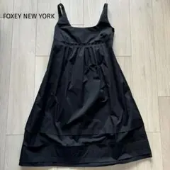 FOXEY NEW YORK 膝丈ブラックワンピース