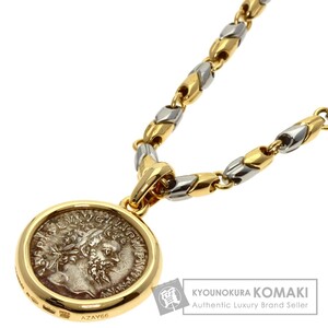 BVLGARI ブルガリ モネーテ アンティークコイン ネックレス K18イエローゴールド レディース 中古