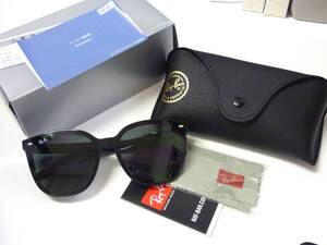 送料無料!! RAY BAN レイバン サングラス RB4423D 601/87 66□15 ブラック×ダークグレイ ケース付き ほぼ未使用品