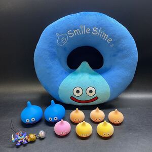 ドラゴンクエスト Smile Slime スマイルスライム 円座クッション スライム ソフビ ぴかっとフィギュア ふんわりフロッキー 中古 美品