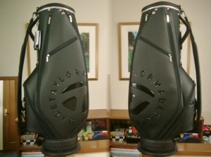 未使用　テーラーメイド　レディース　スポーティ・デザイン　サークルＴ　合皮レザー　黒黒　ゴルフバッグ