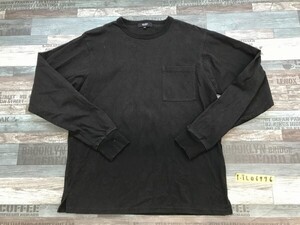 BEAMS HEART ビームスハート メンズ 胸ポケット付き ロンT S 黒