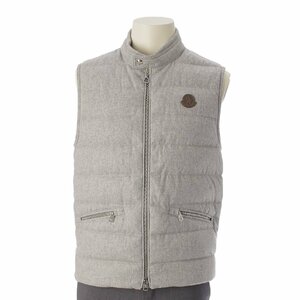 【モンクレール】Moncler　22年 メンズ Gallienne カシミヤ混 ダウンベスト ジャケット 596LQ グレー 1 【中古】【正規品保証】210304