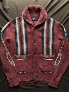 【傑作】美品 RRL NATIVE SHAWL COLLAR CARDIGAN ダブルアールエル ネイティブ ニット カーディガン ラルフローレン XS