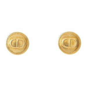 【クリスチャンディオール】Christian Dior　CDロゴ サークル ピアス アクセサリー ゴールド 【中古】【正規品保証】181554