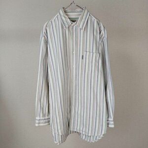 vintage　総柄　コットンシャツ　シャツ　長袖　春服　古着　ゆるだぼ