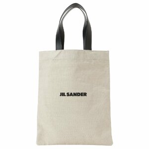 ジルサンダー トートバッグ JIL SANDER J07WC0023 P4917 280 ブックトート ミディアム ロゴ キャンバス ナチュラル レディース メンズ