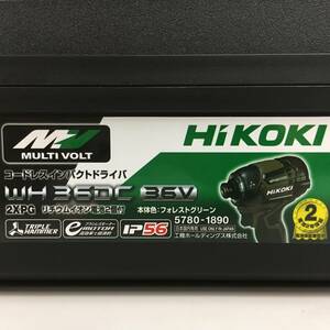 HiKOKI ハイコーキ コードレス インパクト ドライバ WH36DC 36V 電池2個+充電器 純正セットカラー：グリーン 美品 中古品