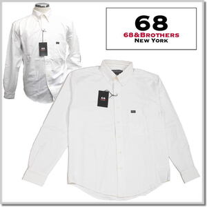 シックスティエイトアンドブラザーズ/68&BROTHERS Oxford B.D Shirts 8002-WHITE-L オックスフォード ボタンダウンシャツ