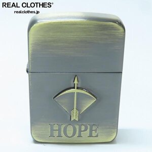 ZIPPO/ジッポー HOPE/ホープ 50周年記念 メタル貼り 1941REPLICA/1941レプリカ 古美仕上げ ゴールド HP刻印 /UPK