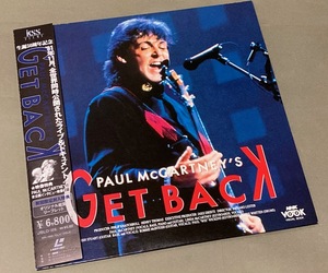 LD(美品)［ポール・マッカートニー Paul McCartney／ゲット・バック GET BACK］初回限定封入特典 オリジナル鑑賞リーフレット付 帯付国内盤