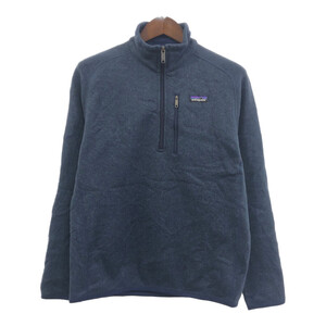 patagonia パタゴニア ハーフジップ ベターセーター フリースジャケット ワンポイント ネイビー (メンズ M) 中古 古着 Q6119