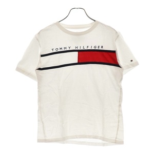 TOMMY HILFIGER トミーヒルフィガー 胸ロゴ Tシャツ 半袖カットソー ホワイト T887052-100