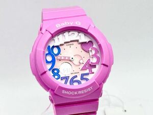 6-56 未使用 廃盤 カシオ CASIO G-SHOCK Baby-G CASIO Baby-G ベビージー BGA-131-4B3 ピンク ネオン ベイビー ベビーG 腕時計