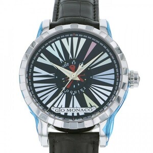 ジオ・モナコ GIO MONACO ワンオーワン レインボー 世界限定500本 844A ブラック文字盤 新古品 腕時計 メンズ
