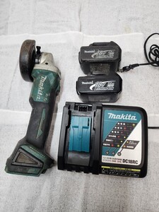 必見！！マキタ makita 充電式ディスクグラインダ 18V　GA404DN　動作確認済み　格安売り切り 充電器付き