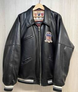 AVIREX XLARGE icon jacket アヴィレックス エクストララージ アイコン ジャケット フェイク レザー メンズ アウター ブラック XL 6122152