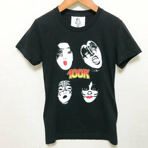 USA製 100k at Beams Tシャツ KISSモチーフ ビームス メンズXS 黒ブラック　HN2211-30-S3-M8