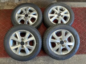 1円～★屋F918F■155/65R13 73Q　4本価格　BRIDGESTONE BLIZZAK VRX　ホンダ 純正　送料無料 冬 ’17年 8分山 4J +40 4穴 ライフ