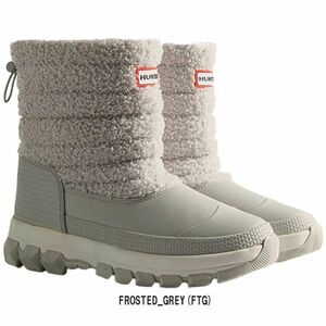 ※訳あり アウトレット HUNTER(ハンター)スノーブーツ 長靴 レディース W SHERPA SNOW BOOT SHORT WFS2203HER FTG US8(25.0cm)