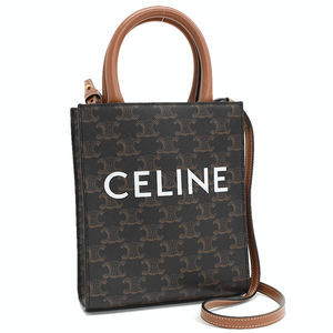 セリーヌ ミニ バーティカル カバ トートバッグ ハンドバッグ 194372 トリオンフ カーフスキン タン CELINE