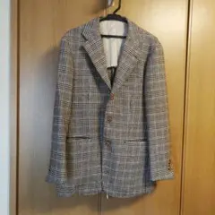 RING JACKET ブラウン系チェック柄ブレザー