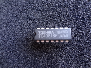 Toshiba製　TC4081BP ( QUAD 2 INPUT AND GATE ) 1個