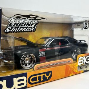 Jada toys DUB CITY 1/24 FORD MUSTANG BOSS 429 1970 BIGTIME MUSCLE フォード マスタング アメ車 ミニカー モデルカー