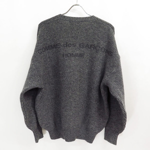 80s COMME des GARCONS HOMME BACK LOGO OVERSIZED KNIT SWEATER VINTAGE コムデギャルソン オム バック ロゴ オーバーサイズ ニット 