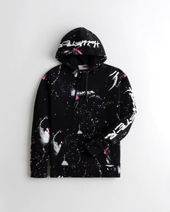 新品★正規品★未使用★未開封★XLサイズ！★ホリスターHOLLISTER★GRAFFITI PRINT HOODIE★BLACK WITH SPLATTER