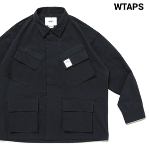 L(03) ¥40,700 新品【WTAPS 231WVDT-SHM04 JUNGLE 02 / LS / NYCO. RIPSTOP ダブルタップス コットン/ナイロンリップストップBDUシャツ】